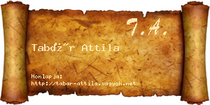 Tabár Attila névjegykártya